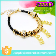 New Wrap Rope Jewelry Gemstone Gold Love Bracelet for Women